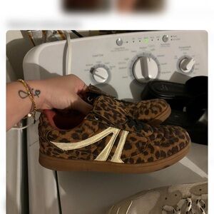 Steve Madden Leopard Sneakers with Gold Details